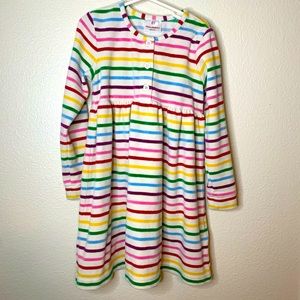 Hanna Andersson White Striped Rainbow Dress 🌈